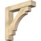 Ekena Millwork Merced Block Rough Sawn Bracket w/ Offset Brace, Douglas Fir, 6"W x 28"D x 28"H BKT0604X28X28MRC05RDF - alternate 1